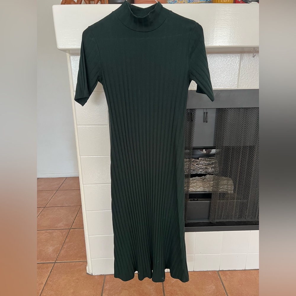 Zara Dark Green Long Sleeve Dress